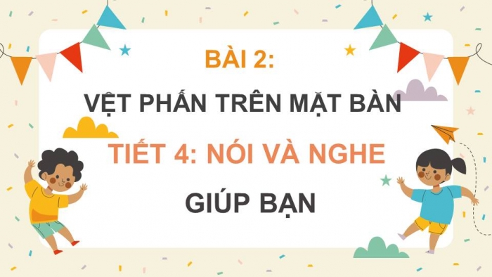 Giáo án điện tử Tiếng Việt 4 kết nối Bài 2 Nói và nghe: Giúp bạn