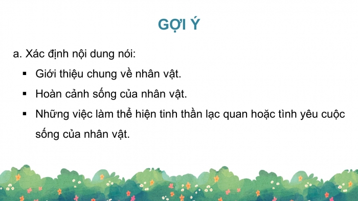 Giáo án điện tử Tiếng Việt 4 chân trời CĐ 5 Bài 6 Nói và nghe: Nói về một tấm gương lạc quan, yêu cuộc sống