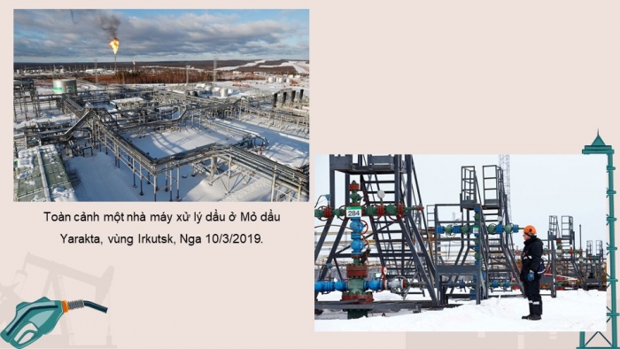 Giáo án điện tử Địa lí 11 kết nối Bài 22: Thực hành: Tìm hiểu về công nghiệp khai thác dầu khí của Liên bang Nga