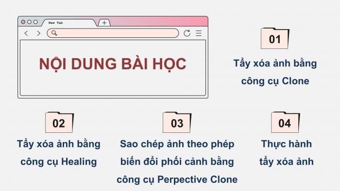 Giáo án điện tử Tin học ứng dụng 11 cánh diều Chủ đề E(ICT) Bài 2: Tẩy xoá ảnh trong GIMP