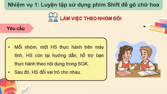 Giáo án điện tử Tin học 4 chân trời Bài 11B: Thực hành luyện tập gõ bàn phím