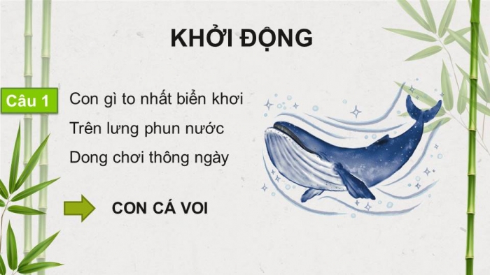 Giáo án điện tử Tiếng Việt 4 kết nối Bài 8 Đọc: Trên khóm tre đầu ngõ 