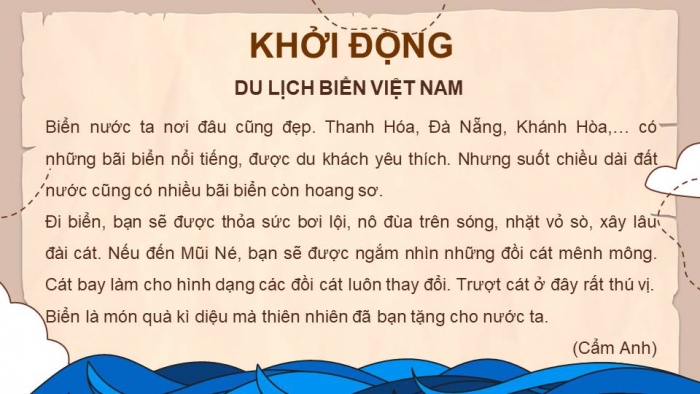 Giáo án điện tử Tiếng Việt 4 kết nối Bài 10 Đọc: Cảm xúc Trường Sa