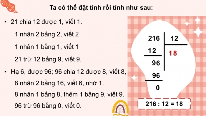 Giáo án điện tử Toán 4 kết nối Bài 44: Chia cho số có hai chữ số