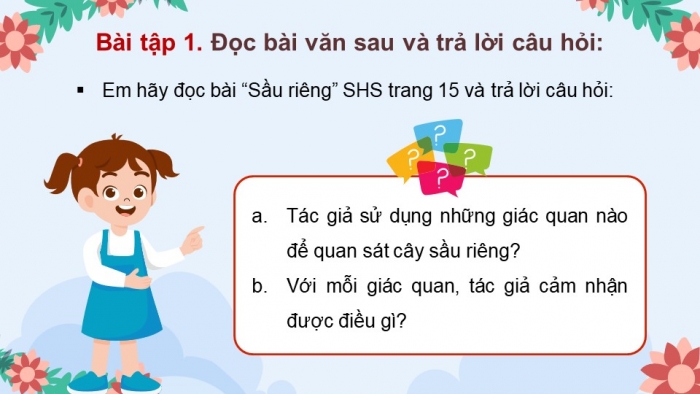 Giáo án điện tử Tiếng Việt 4 chân trời CĐ 5 Bài 2 Viết: Quan sát, tìm ý cho bài văn miêu tả cây cối