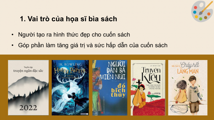 Giáo án điện tử Mĩ thuật 11 kết nối (Thiết kế đồ hoạ) Bài 2: Thiết kế bìa sách