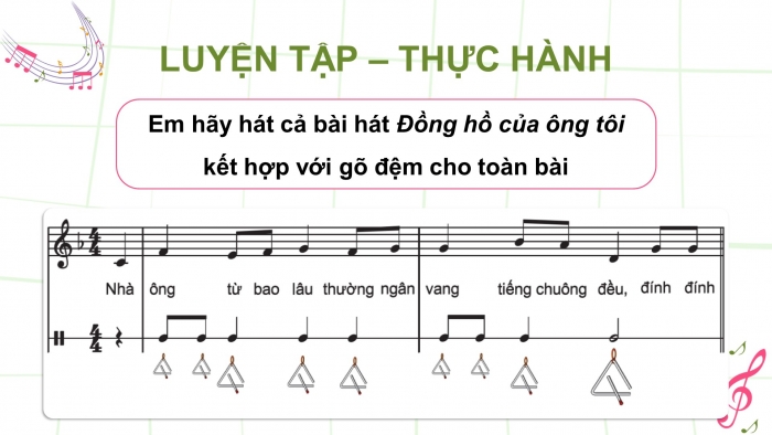 Giáo án điện tử Âm nhạc 4 chân trời CĐ6 Tiết 3: Đọc nhạc: Bài đọc nhạc số 3