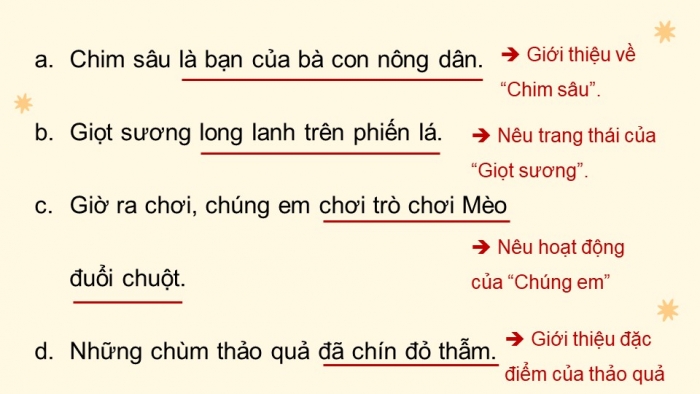Giáo án điện tử Tiếng Việt 4 chân trời CĐ 6 Bài 1 Luyện từ và câu: Luyện tập về vị ngữ