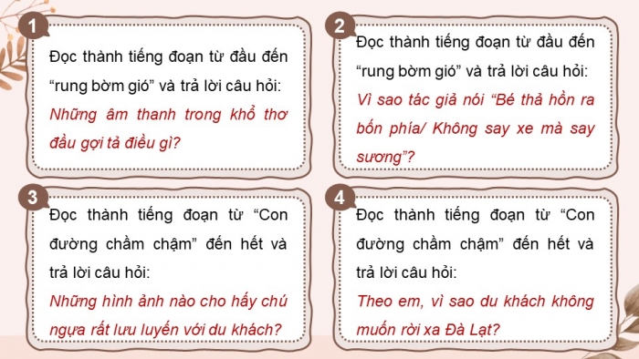 Giáo án điện tử Tiếng Việt 4 chân trời: Ôn tập giữa kì 2