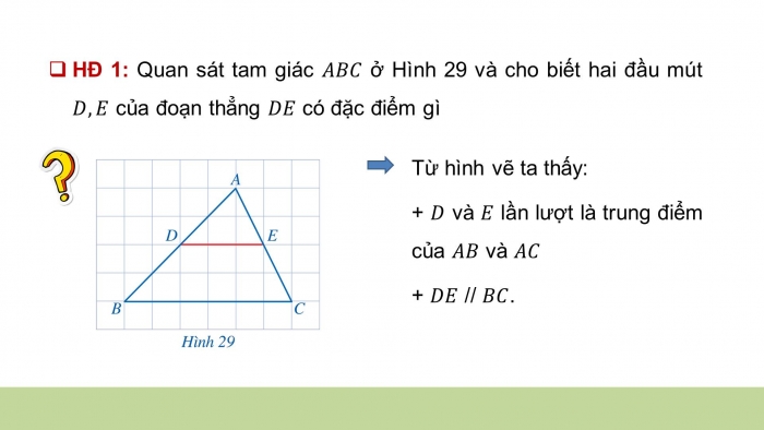 Giáo án điện tử Toán 8 cánh diều Chương 8 Bài 3: Đường trung bình của tam giác