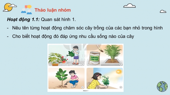 Giáo án điện tử Khoa học 4 kết nối Bài 17: Chăm sóc cây trồng, vật nuôi