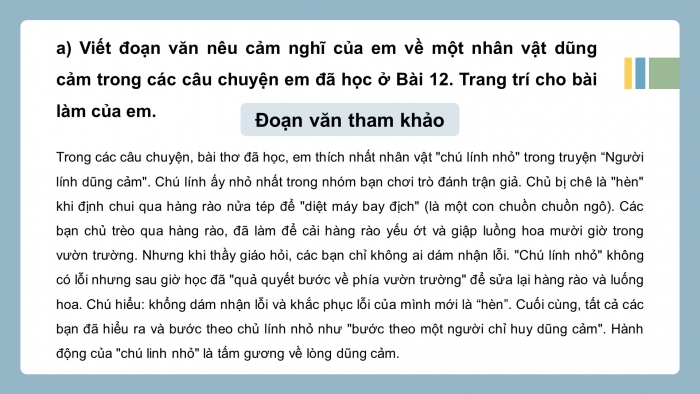 Giáo án điện tử Tiếng Việt 4 cánh diều Bài 12 Góc sáng tạo: Gương dũng cảm