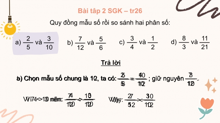 Giáo án điện tử Toán 4 cánh diều Bài 63: Luyện tập 