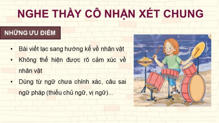 Giáo án điện tử Tiếng Việt 4 kết nối Bài 6 Viết: Trả bài viết đoạn văn nêu tình cảm, cảm xúc về một nhân vật trong văn học