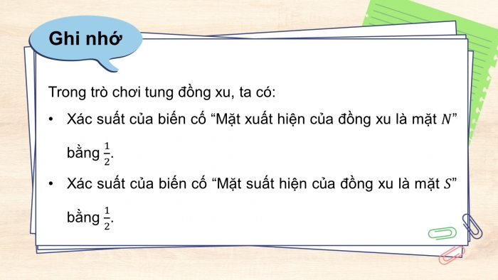 Giáo án điện tử Toán 8 cánh diều Chương 6 Bài 4: Xác suất của biến cố ngẫu nhiên trong một số trò chơi đơn giản