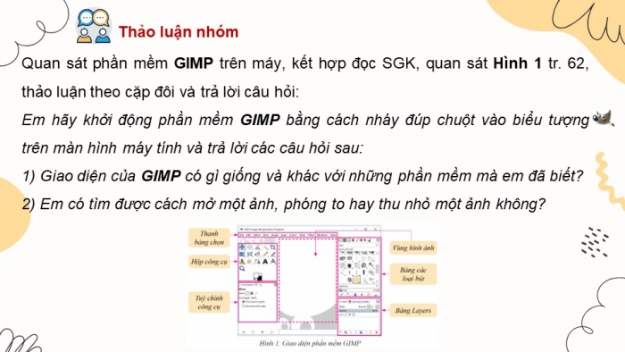 Giáo án điện tử Tin học 8 cánh diều Chủ đề E3 Bài 1: Làm quen với phần mềm GIMP