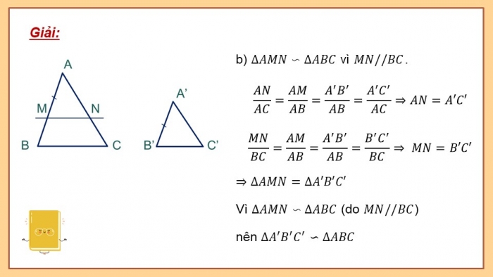 Giáo án điện tử Toán 8 kết nối Bài 34: Ba trường hợp đồng dạng của hai tam giác