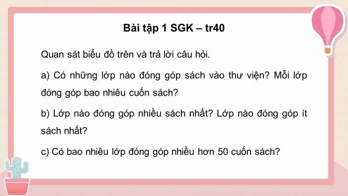 Giáo án điện tử Toán 4 kết nối Bài 50: Biểu đồ cột