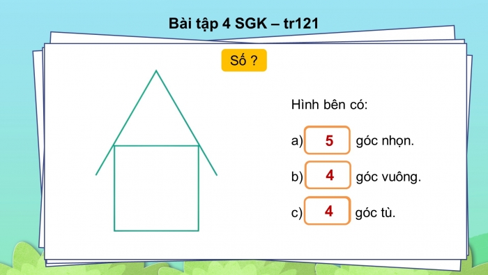 Giáo án điện tử Toán 4 kết nối Bài 35: Ôn tập hình học