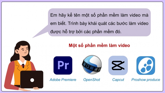 Giáo án điện tử Tin học ứng dụng 11 cánh diều Chủ đề E(ICT) Bài 4: Giới thiệu phần mềm làm video Animiz