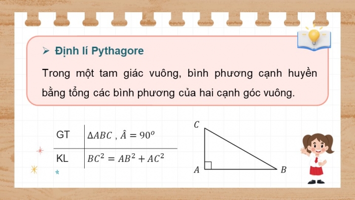Giáo án điện tử Toán 8 kết nối Bài 35: Định lí pythagore và ứng dụng 