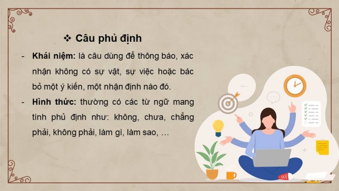 Giáo án điện tử Ngữ văn 8 cánh diều Bài 8 TH tiếng Việt: Câu khẳng định, câu phủ định