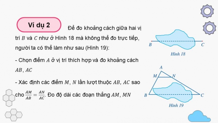 Giáo án điện tử Toán 8 cánh diều Chương 8 Bài 2: Ứng dụng của định lí Thalès trong tam giác