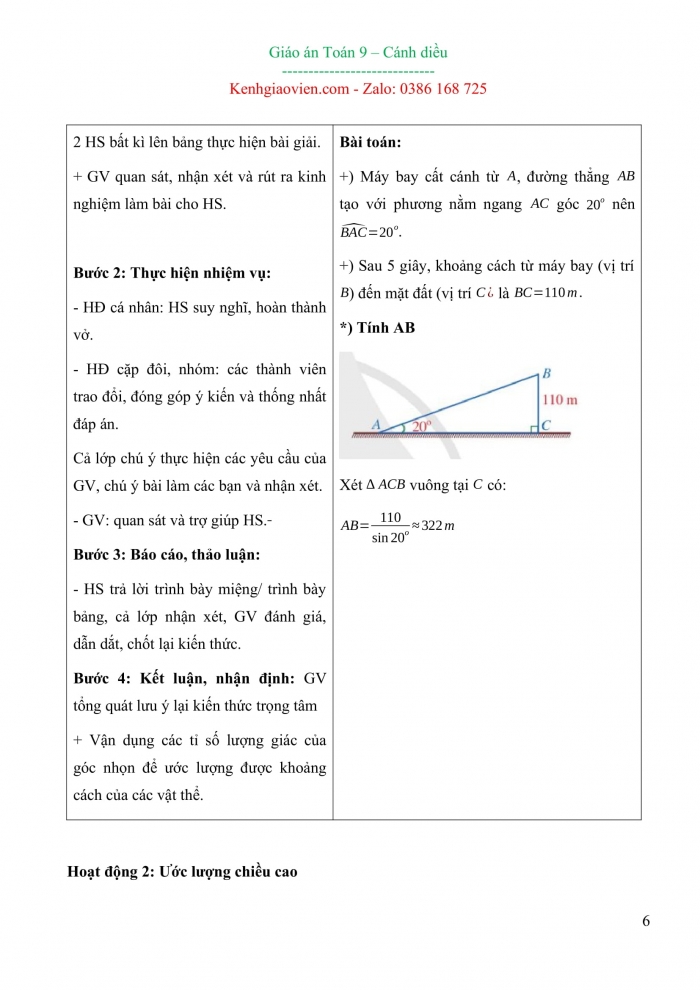 Giáo án hình học 9 cánh diều