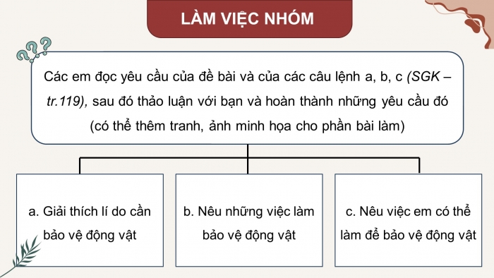 Giáo án điện tử Tiếng Việt 4 kết nối Bài 26 Nói và nghe: Chung tay bảo vệ động vật