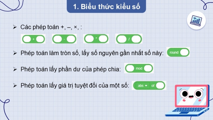 Giáo án điện tử Tin học 8 cánh diều Chủ đề F Bài 3: Sử dụng biểu thức trong chương trình