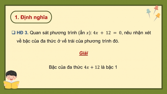 Giáo án điện tử Toán 8 cánh diều Chương 7 Bài 1: Phương trình bậc nhất một ẩn