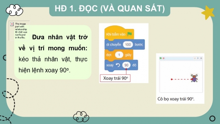 Giáo án điện tử Tin học 4 chân trời Bài 14: Điều khiển nhân vật chuyển động trên sân khấu