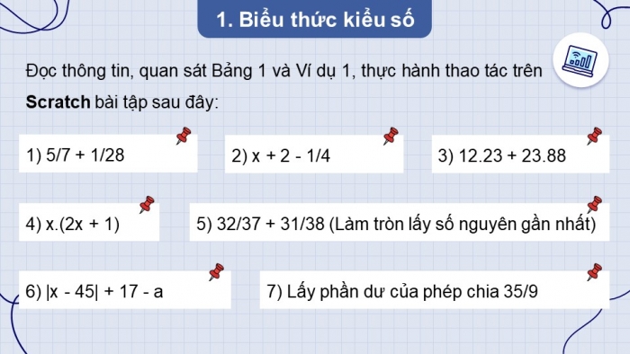 Giáo án điện tử Tin học 8 cánh diều Chủ đề F Bài 3: Sử dụng biểu thức trong chương trình