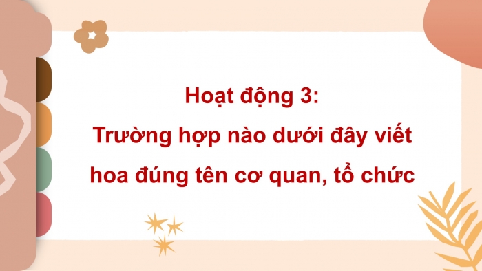 Giáo án điện tử Tiếng Việt 4 kết nối Bài 23 Luyện từ và câu: Luyện tập viết tên cơ quan, tổ chức