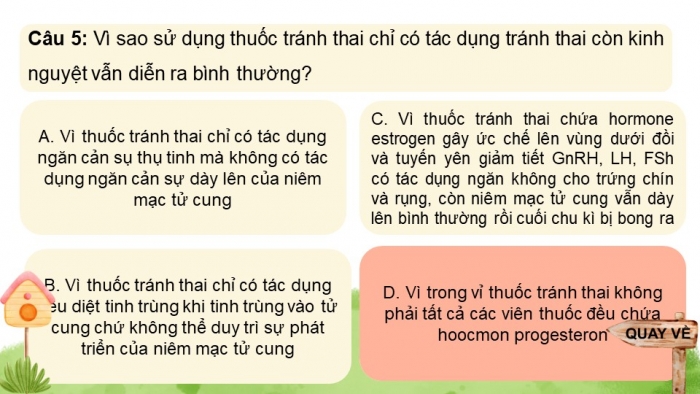 Giáo án điện tử Sinh học 11 chân trời: Ôn tập Chương 4