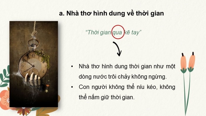 Giáo án điện tử Ngữ văn 11 chân trời Bài 8 Đọc 2: Thời gian