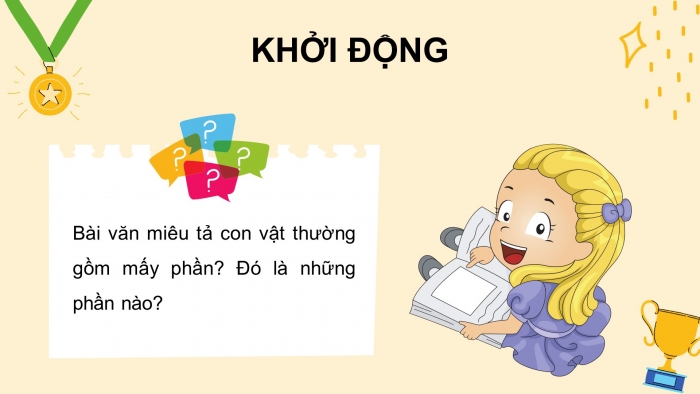 Giáo án điện tử Tiếng Việt 4 chân trời CĐ 7 Bài 7 Viết: Viết bài văn miêu tả con vật