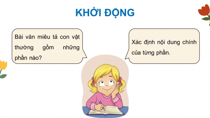 Giáo án điện tử Tiếng Việt 4 chân trời CĐ 7 Bài 8 Viết: Luyện tập quan sát, tìm ý cho bài văn miêu tả con vật