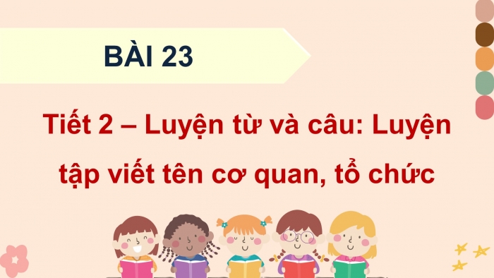 Giáo án điện tử Tiếng Việt 4 kết nối Bài 23 Luyện từ và câu: Luyện tập viết tên cơ quan, tổ chức