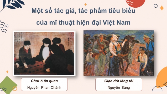 Giáo án điện tử Mĩ thuật 8 kết nối Bài 13: Một số tác giả, tác phẩm mĩ thuật Việt Nam thời kì hiện đại 