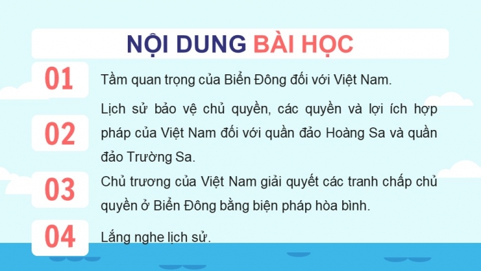 Giáo án điện tử Lịch sử 11 chân trời Bài 13: Việt Nam và Biển Đông (P2)