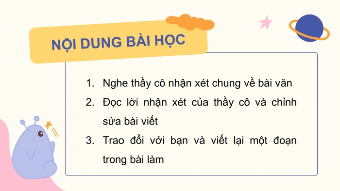 Giáo án điện tử Tiếng Việt 4 chân trời CĐ 8 Bài 2 Viết: Trả bài văn miêu tả con vật