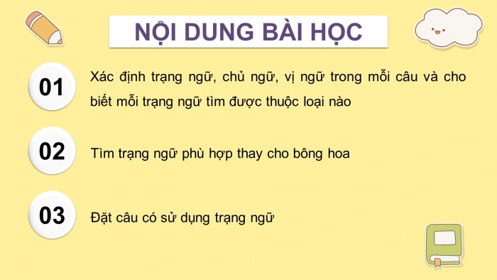 Giáo án điện tử Tiếng Việt 4 chân trời CĐ 8 Bài 4 Luyện từ và câu: Luyện tập về trạng ngữ