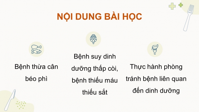 Giáo án điện tử Khoa học 4 kết nối Bài 25: Một số bệnh liên quan đến dinh dưỡng