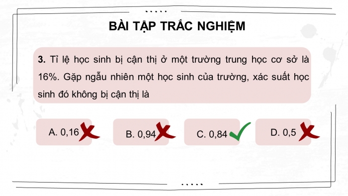 Giáo án điện tử Toán 8 chân trời: Bài tập cuối chương 9