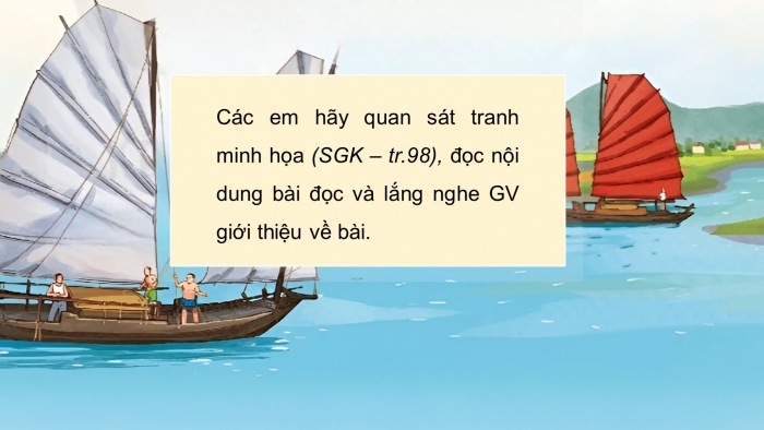 Giáo án điện tử Tiếng Việt 4 kết nối Bài 21 Đọc: Những cánh buồm