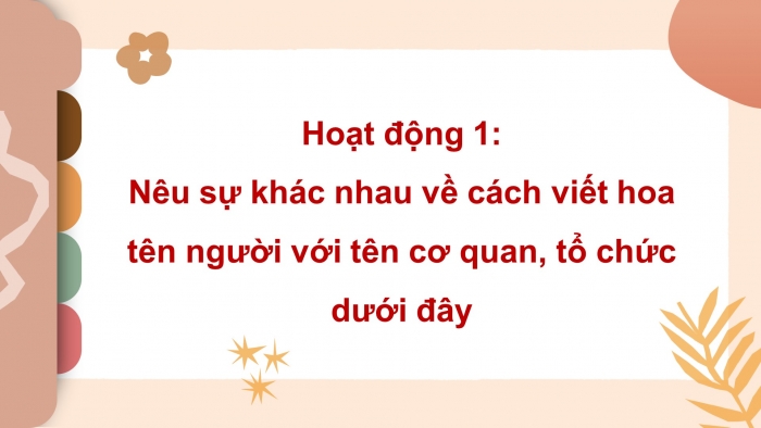 Giáo án điện tử Tiếng Việt 4 kết nối Bài 23 Luyện từ và câu: Luyện tập viết tên cơ quan, tổ chức