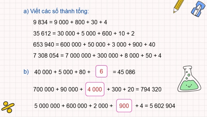 Giáo án điện tử Toán 4 kết nối Bài 67: Ôn tập số tự nhiên