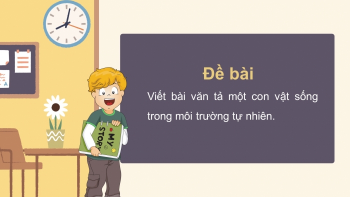 Giáo án điện tử Tiếng Việt 4 chân trời CĐ 8 Bài 6 Viết: Trả bài văn miêu tả con vật