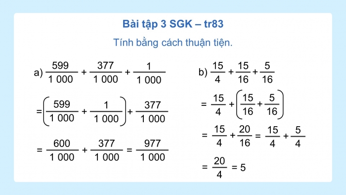 Giáo án điện tử Toán 4 kết nối Bài 62: Luyện tập chung